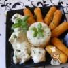 Bazsalikomos csirkemell burgonya krokettel