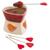 Sweet Heart szv alak csokold fondue kszlet 4 villval