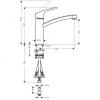 Hansgrohe Focus E2 egykaros konyhai csaptelep DN15 elektromos tfolys vzmelegtkhz 31804000