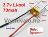 Tvirnyts helikopter ptalkatrsz, 3.7V 70mAh Li-pol akkumultor, modellhez, mp3 lejtszhoz