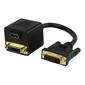 2 x DVI D HDMI aranyozott eloszt kbel