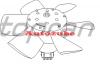Htventilltor AUDI 80 90 100 SEAT Cordoba Ibiza 6K VW Golf 1 VW Golf II 100 60W 280mm Gyri szm 165959455J K L