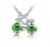 DP zld kristlyos bicikli nyaklnc Swarovski kristllyal dsztve