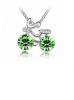 Gini Milano zld kristlyos bicikli nyaklnc Swarovski kristllyal dsztve