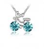 Gini Milano trkiz kristlyos bicikli nyaklnc Swarovski kristllyal dsztve