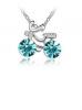 Gini Milano trkiz kristlyos bicikli nyaklnc Swarovski kristllyal dsztve