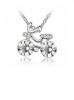Gini Milano fehr kristlyos bicikli nyaklnc Swarovski kristllyal dsztve