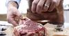 Preparing a steak for the grill