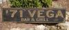 1971 71 CHEVY VEGA BAR GRILL Rustic Hand Painted Wooden Sign