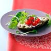 Grill Aubergine mit Feta und Rispentomaten