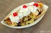 Grilled banana split