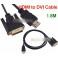 1.8M HDMI - DVI DVI-D 24+1 Pin kbel HDTV HD PC PS