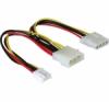 Delock Y eloszt kbel 4 ts Molex 3 5 FDD