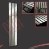 DESIGNER RADIATOR Corwen Vertical Flat Panel Radiators Chrome Black Mirror