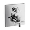 Hansgrohe Axor Citterio termoszttos csaptelep sznkszlet falsk alatti szerelshez, elzr- s vltszeleppel s keresztfogantyval, krm, 39725000