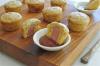 MINI GREEN CHILE CORN DOG MUFFINS WITH SRIRACHA SAUCE