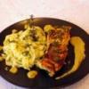 Zldfszeres lazac steak