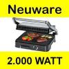 CLATRONIC KG 3487 EDELSTAHL TISCHGRILL KONTAKT-GRILL 2000 WATT ELEKTROGRILL +GS