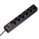 Hama 30394 Hlzati eloszt kapcsolval 6 rszes, fekete -