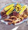 Mixed grill met aardappel en mais