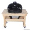 Primo Extra Large Oval Kamado Grill with Compact Cypress Table