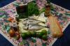 Ganzen Fisch auf den Grill gelegt