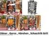 Drehspies Dner Grill und Schaschlik und Hhnchen Grill Gyros Grill