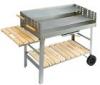 Grillwagen 48 X 25cm Holzgrill Grill Holz Kohle mit Grillspie NEU