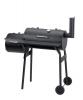 Activa Premium Smoker Holzkohlegrill Schwarz Grill Lok mit Ablage Deckel und Thermometer schwarz