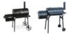 Barbecue-Smoker Grill Standgrill Rucherofen, schwarz