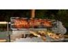 Edelstahl Barbecue Holzkohle Spie grill auf 4 R dern