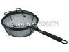 Versandkosten frei mesh bbq grill bräter pfanne mit deckel und abnehmbarem griff nicht- stick dia 30cm lebensmittelecht hohe qualität