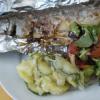Gef llte Forelle vom Grill