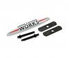250pcs Metal MINI Works John COOPER Grill Badges 135x25mm(China (Mainland))