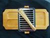 Vintage Cast Iron Mini Table Top Hibachi Grill w/Wooden Tray