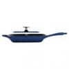 Tramontina 11 Cast Iron Grill Pan with Press Blue