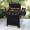 UniFlame 46,000 BTU 3-Burner Gas Grill with Side Burner, Red