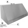 Trade-Wind 7200 Series 48-Inch Barbecue Grill Hood - 7248-12