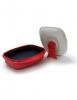 Microhearth Grill Pan for Microwave Cooking Red