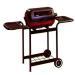 Meco 9359W Deluxe Electric Cart Grill with Rotisserie, Satin Black