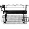 Big John Grills M 250B 24 x 60 Black Charcoal Grill Rotisserie Combo