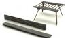 ONE PIECE COLLAPSIBLE GRILL open in two steps and cook
