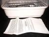  Table top electric indoor grill with stoneware dish bottom