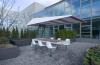 With Beautiful Patio Umbrella BBQ Grill and Table in Contemporary Design of Kinzo