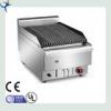 Stainless steel desktop gas lava rock grill
