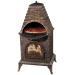 Deeco DM-0039-IA-C Aztec Allure Cast Iron Pizza Oven Chiminea