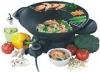 TOP WOK-SET elektrischer WOK elektro Grill Tischgrill Wok-Pfanne mit Glasdeckel